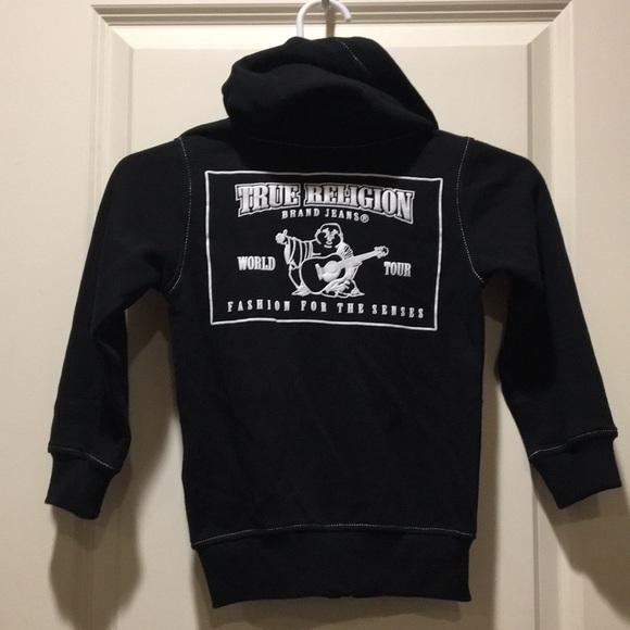 NWOT True Religion Kids Zip Up Hoodie sweatshirt jacket no size tag see below - Picture 1 of 10